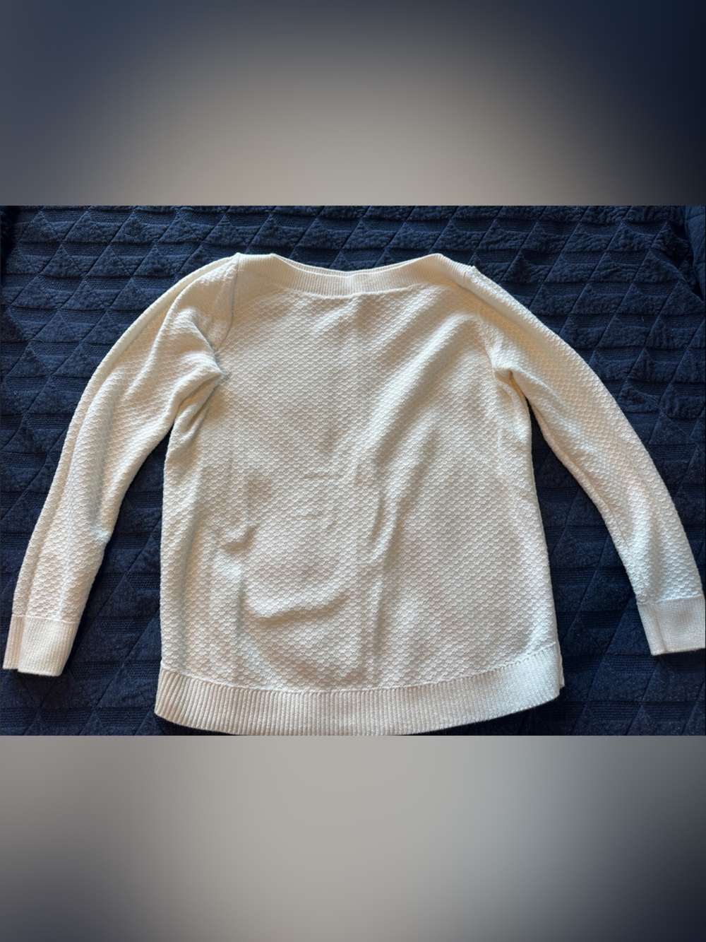 LOFT Cream Textured Sweater